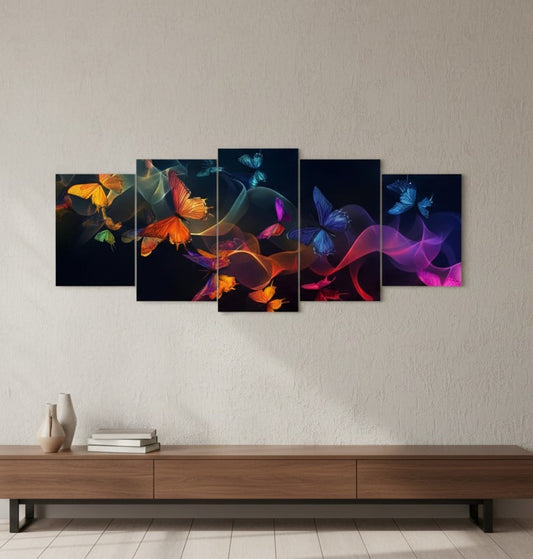 5-Piece Butterfly Wall Art Frame Set